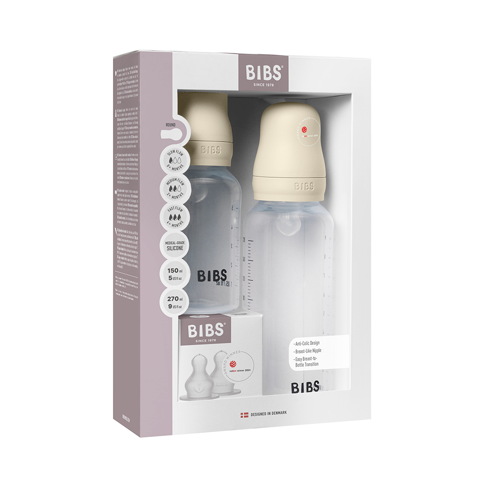 Baby BPA-Free PP Bottle Grow and Flow set 150ml/270ml Silicone - Ivory